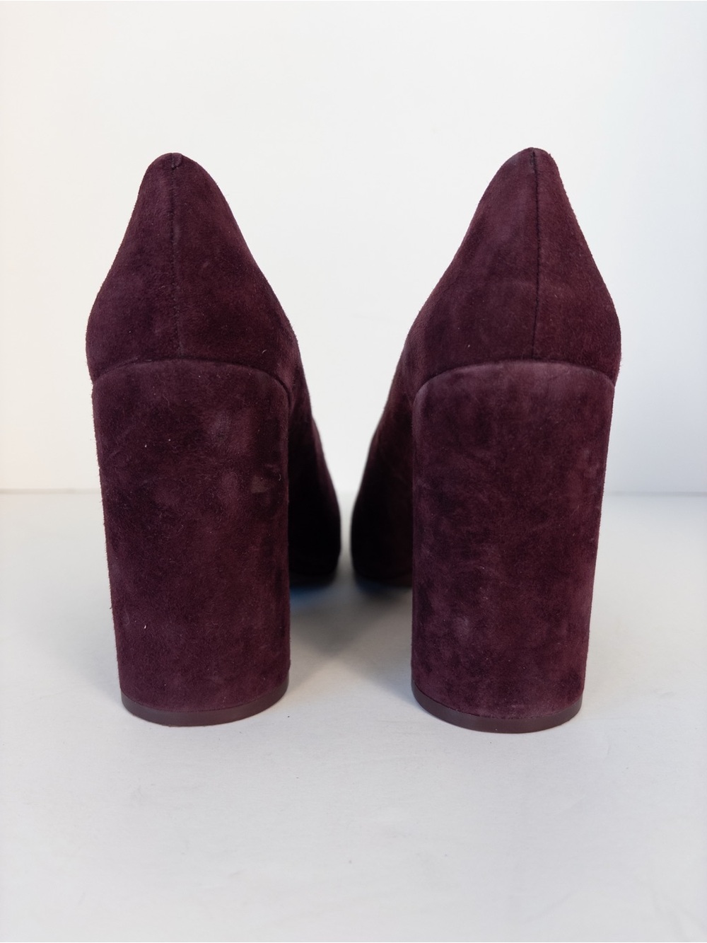 Tory Burch Lucia Suede Pumps in Burgundy Fig - Picture 7 of 14